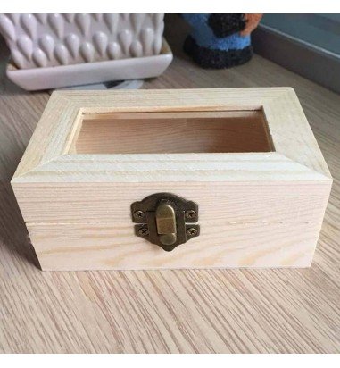 Cutie dreptunghiulară mare din lemn...