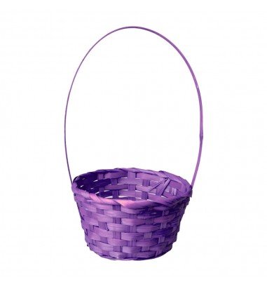 Coșuleț mediu ratan rotund cu mâner...