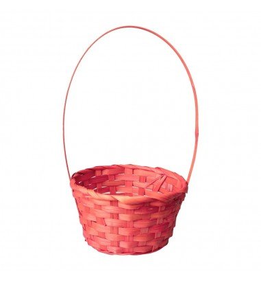 Coșuleț mediu ratan rotund cu mâner...