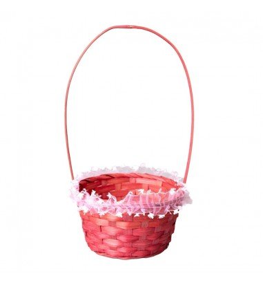 Coșuleț mediu ratan rotund cu mâner...