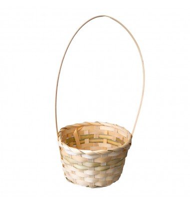 Coșuleț mediu ratan rotund cu mâner...