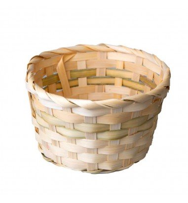 Coșuleț mediu ratan rotund cu mâner...