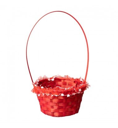 Coșuleț mediu ratan rotund cu mâner...