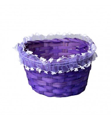 Coșuleț mediu ratan rotund cu mâner...